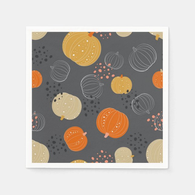 Pumpkin pattern napkin (Front)