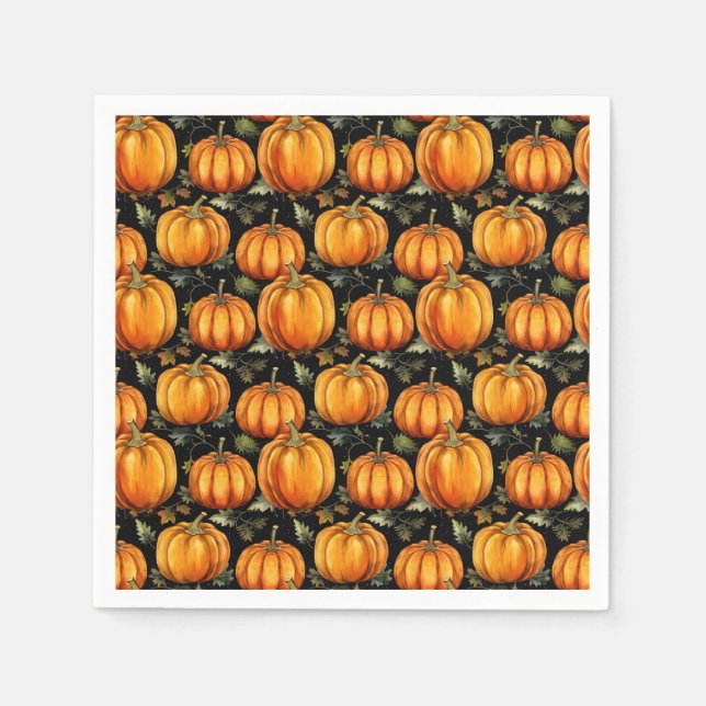 Pumpkin pattern napkin (Front)