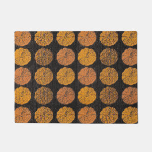 Pumpkin Pattern Orange Doormat