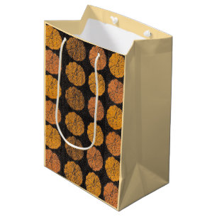 Pumpkin Pattern Orange Medium Gift Bag