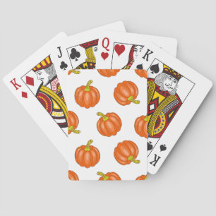 Pumpkin pattern playing cards