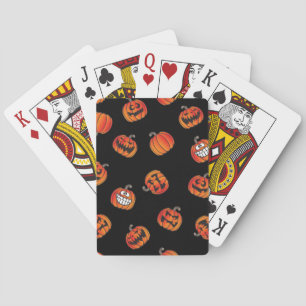 Pumpkin pattern playing cards