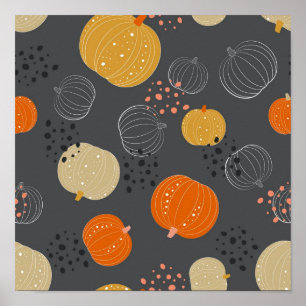 Pumpkin pattern poster