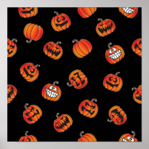 Pumpkin pattern poster