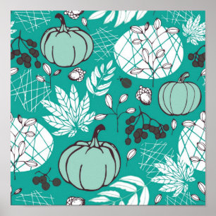 Pumpkin pattern poster