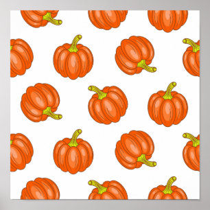 Pumpkin pattern poster