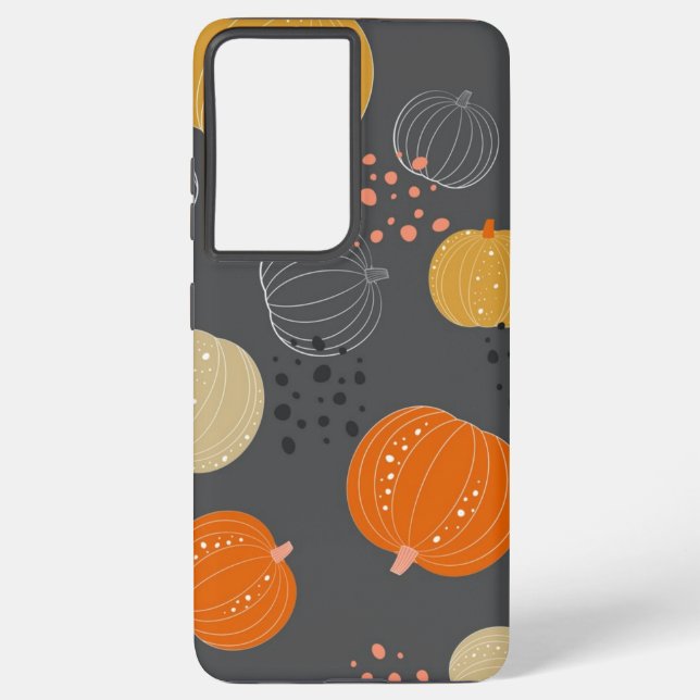 Pumpkin pattern samsung galaxy s21 ultra case (Back)