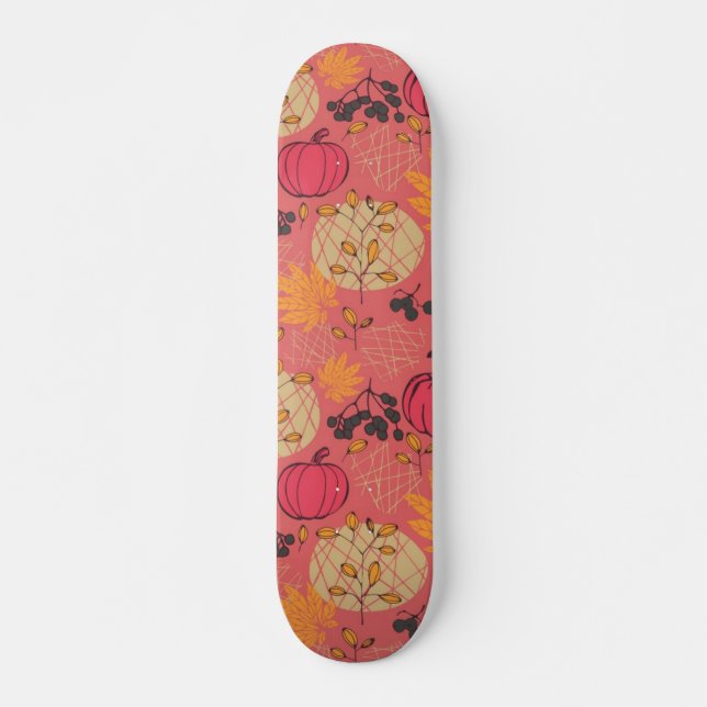 Pumpkin pattern skateboard (Front)