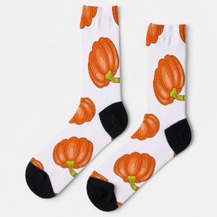 Pumpkin pattern socks