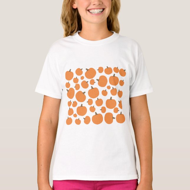 Pumpkin Pattern T-Shirt (Front)