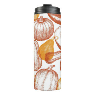 Pumpkin pattern thermal tumbler