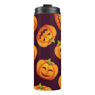 Pumpkin pattern thermal tumbler