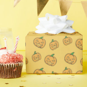 pumpkin pattern wrapping paper