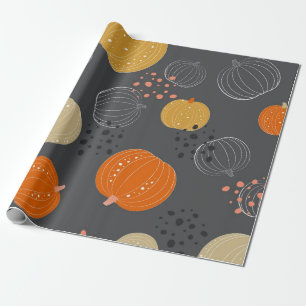 Pumpkin pattern wrapping paper