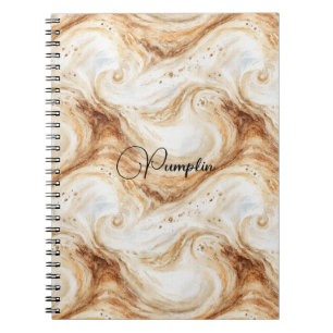 Pumpkin Peach Cream Latte Swirls Notebook