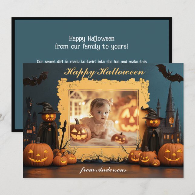Pumpkin Peek-a-BOO Card (Front/Back)