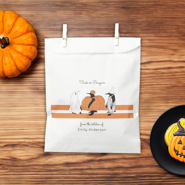 Pumpkin Penguin Funny Halloween Favour Bags (Creator Uploaded)