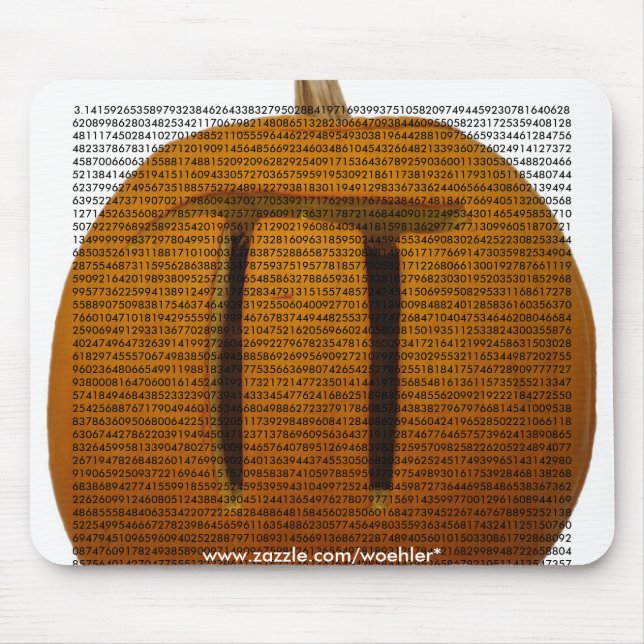 Pumpkin Pi, 3.14159265358979323846264338327950... Mouse Mat (Front)