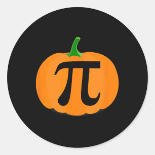 Pumpkin Pi Funny Halloween And Thanksgiving Pumpki Classic Round Sticker