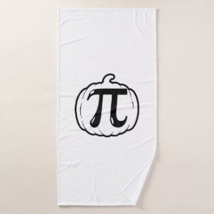 Pumpkin Pi Funny Math Halloween & Thanksgiving Pum Bath Towel