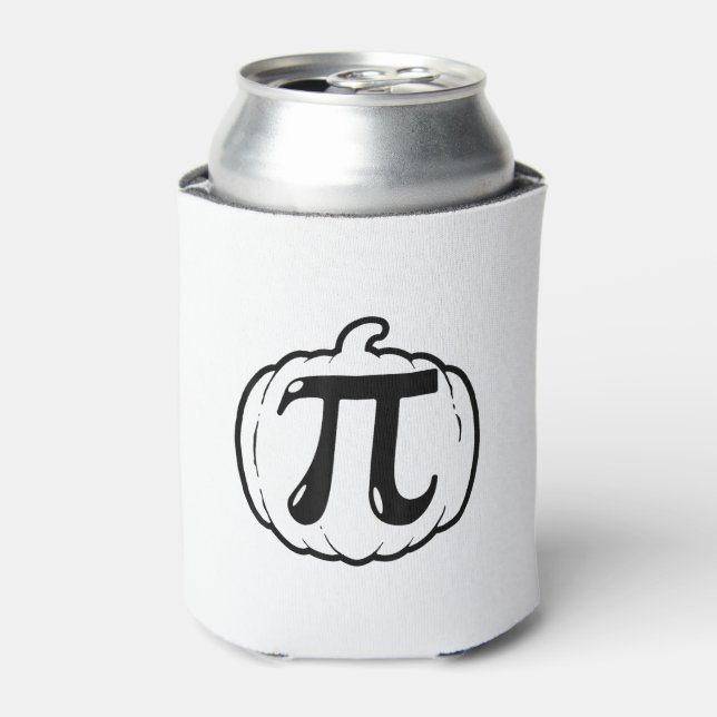 Pumpkin Pi Funny Math Halloween & Thanksgiving Pum Can Cooler (Can Front)