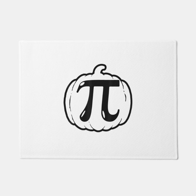 Pumpkin Pi Funny Math Halloween & Thanksgiving Pum Doormat (Front)