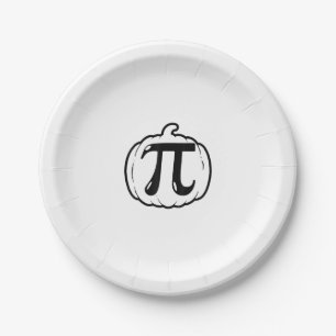 Pumpkin Pi Funny Math Halloween & Thanksgiving Pum Paper Plate