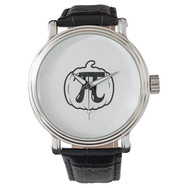 Pumpkin Pi Funny Math Halloween & Thanksgiving Pum Watch (Front)