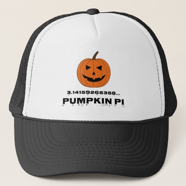 Pumpkin pi Funny Trucker Hat (Front)