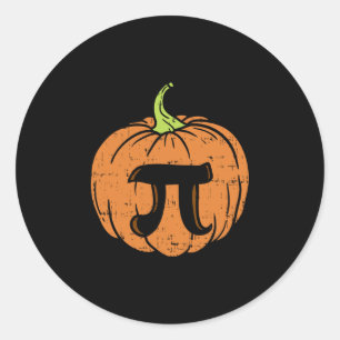 Pumpkin Pi Math Shirt Halloween Thanksgiving Pie D Classic Round Sticker