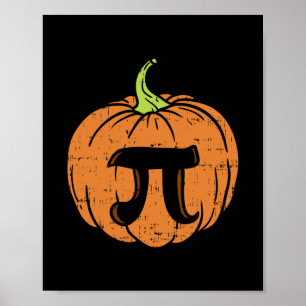 Pumpkin Pi Math Shirt Halloween Thanksgiving Pie D Poster