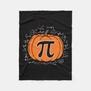 Pumpkin Pi Pie Math Teacher Funny Halloween Thanks Fleece Blanket