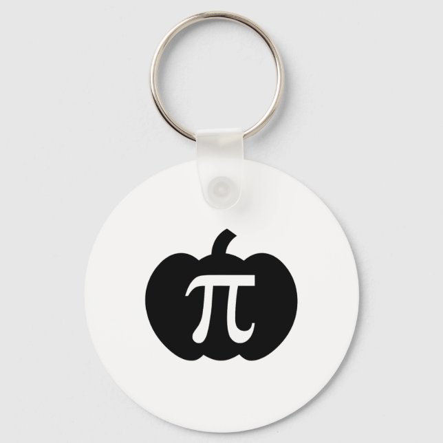 Pumpkin Pi Pie Math Teacher Halloween Funny Christ Key Ring (Front)