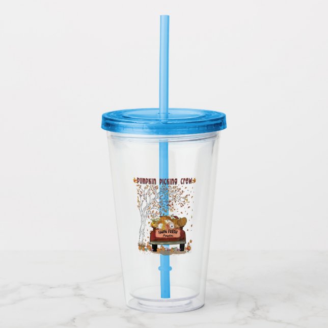 Pumpkin Picking Crew Acrylic Tumbler (Front)
