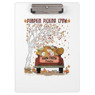 Pumpkin Picking Crew Clipboard