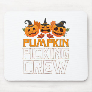 Pumpkin Picking Crew Halloween Family Matching Mouse Mat