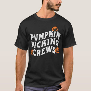 Pumpkin Picking Crew Halloween Spooky Fun T-Shirt