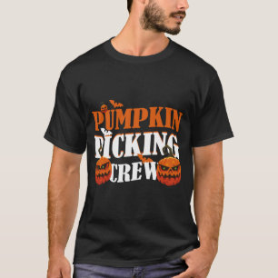 Pumpkin Picking Crew Halloween Spooky Fun T-Shirt