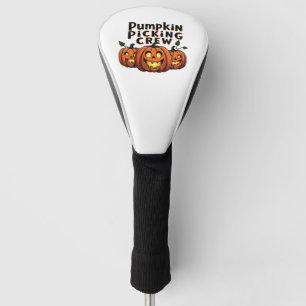 Pumpkin Picking Crew Spooky Halloween Matching Golf Head Cover