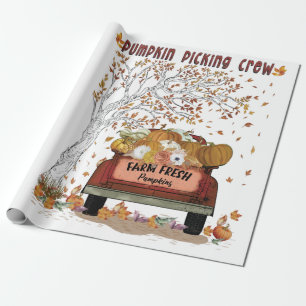 Pumpkin Picking Crew Wrapping Paper