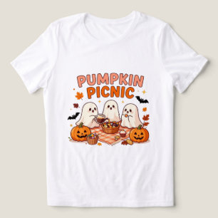 Pumpkin Picnic Cute Ghost Halloween Tri-Blend Shirt