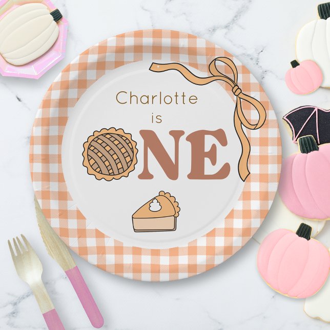 Pumpkin Pie 1st Birthday Paper Plate (Creator Uploaded)
