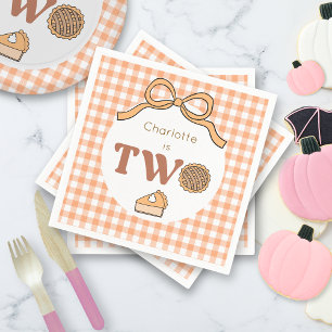 Pumpkin Pie 2nd Birthday Napkin