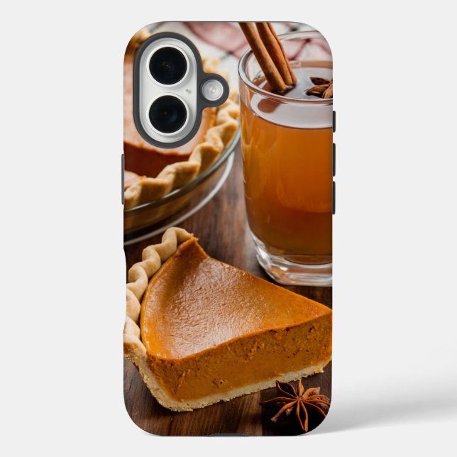 Pumpkin Pie Apple Cider iPhone 16 Case (Back)