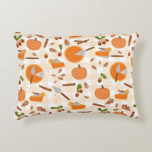 Pumpkin Pie Autumn Fall Pattern Decorative Cushion