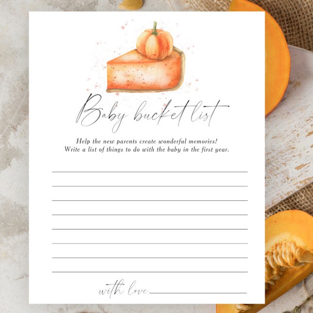 Pumpkin pie - Baby bucket list game (Creator Uploaded)