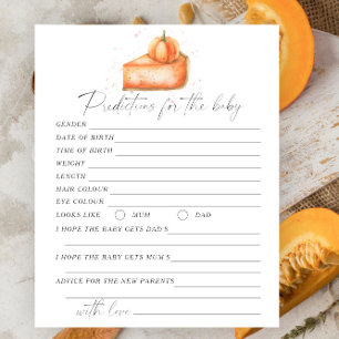 Pumpkin pie - Baby predictions and advice
