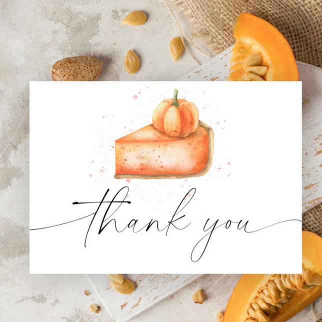 Pumpkin pie baby shower thank you  card (Creator Uploaded)