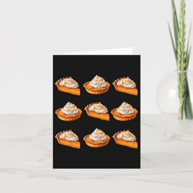 Pumpkin Pie Buffet Thanksgiving Ugly Costume  Card (Front)