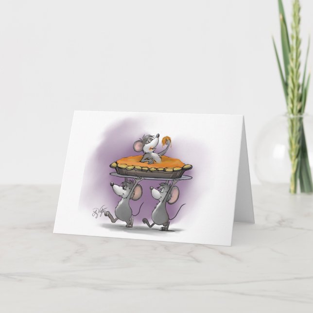 Pumpkin Pie Celebration Holiday Card (Front)